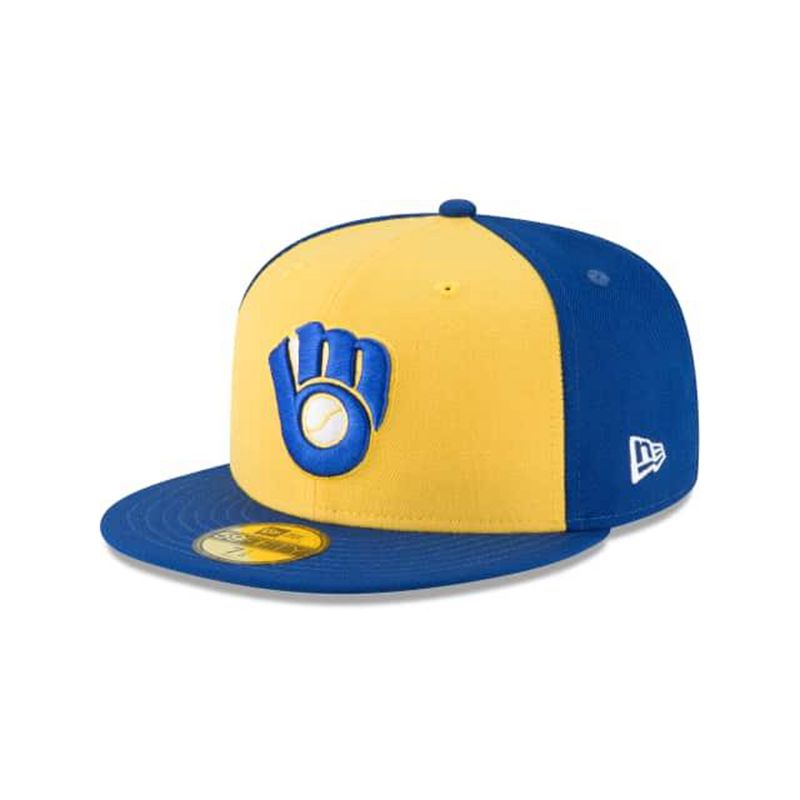 MLB Milwaukee Brewers 1978 Cooperstown Wool 59Fifty Fitted (BHT4481) - Blue New Era Caps